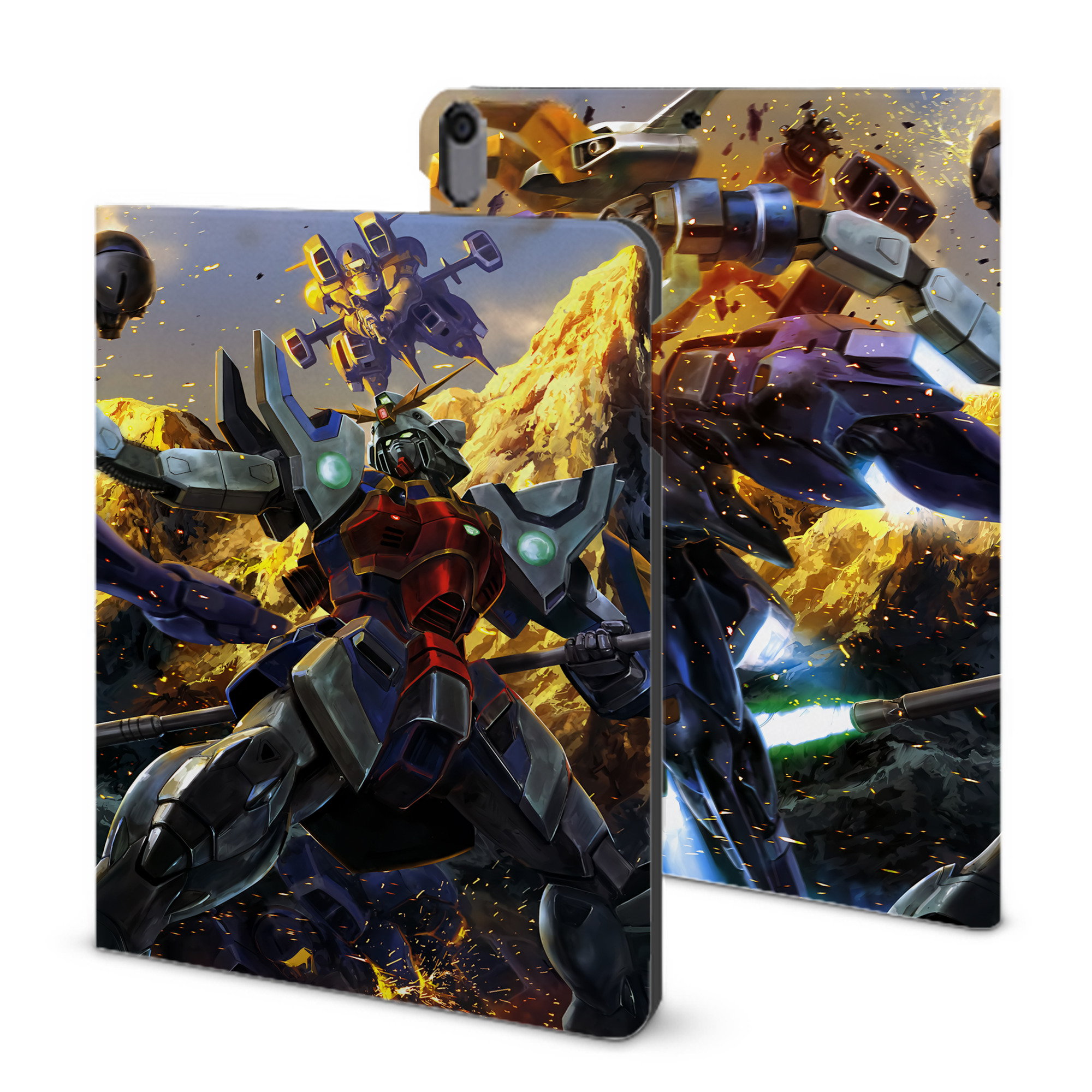 （画像用） 機動戦士ガンダム Mobile Suit Gundam IPad ケース ブック型 PUレザー TPU 耐衝撃 軽量 薄型 ペン収納なし 全面保護 IPad 各モデル対応